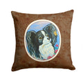Black and White Papillon Decorative Throw Pillow 14x14 Indoor Outdoor Accent Cushion, Fabric Cover with Insert for Sofa, Bed, Porch & Living Room