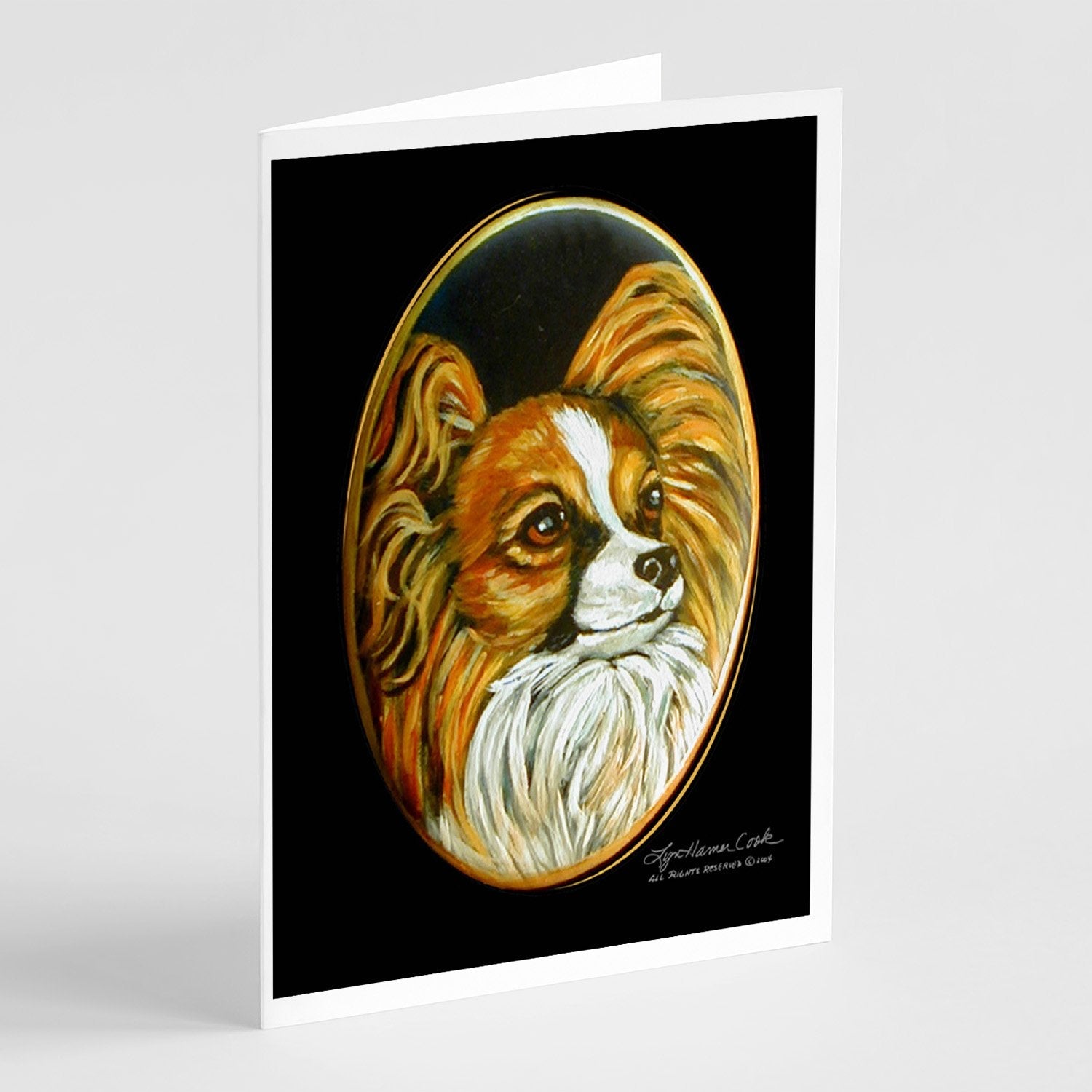 Papillon Greeting Cards Pack of 8 Blank Cards with Envelopes Whimsical A7 Size 5x7
