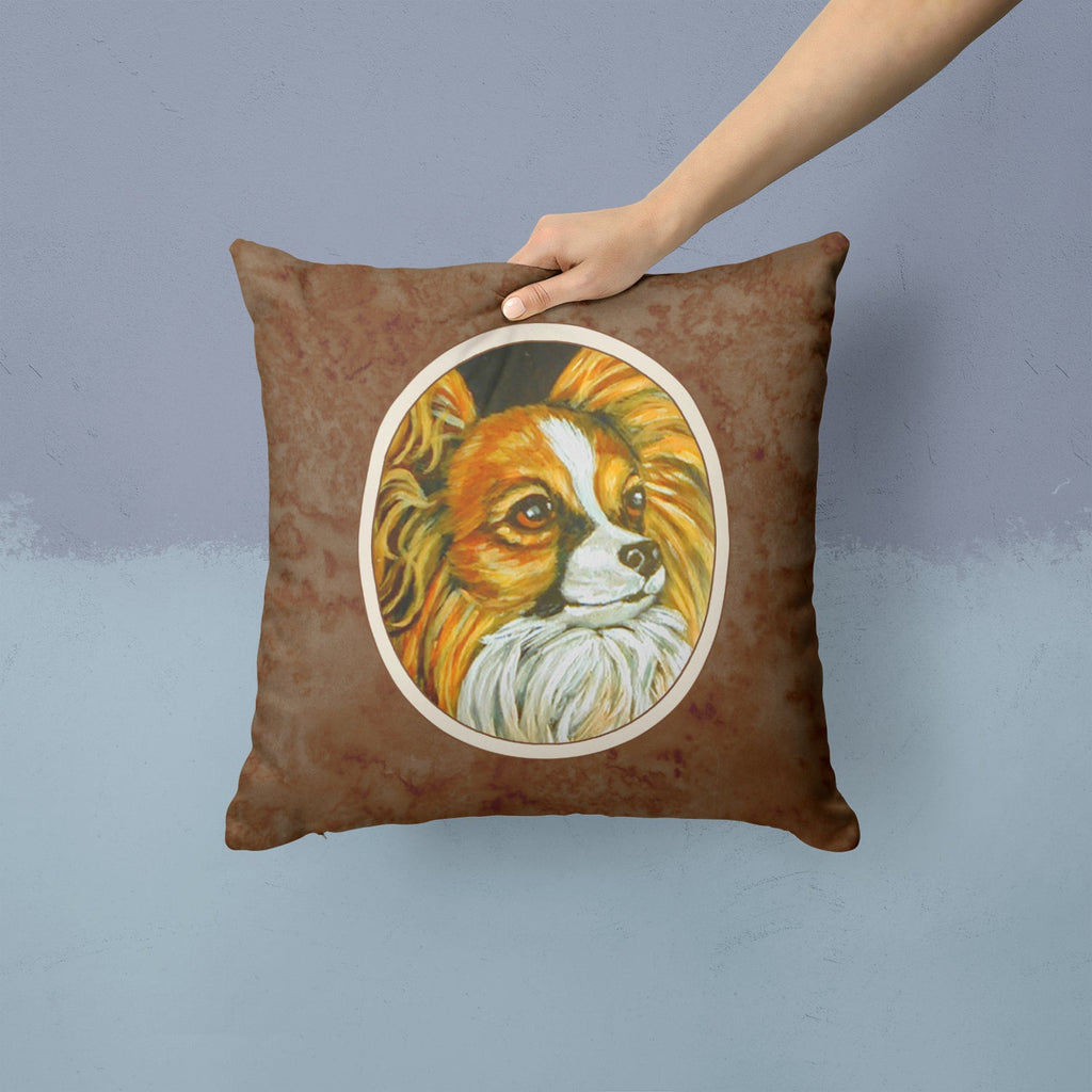 Papillon Decorative Throw Pillow 14x14 Indoor Outdoor Accent Cushion, Fabric Cover with Insert for Sofa, Bed, Porch & Living Room
