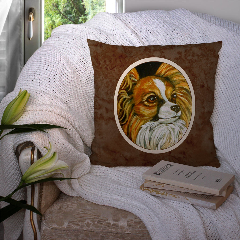 Papillon Decorative Throw Pillow 14x14 Indoor Outdoor Accent Cushion, Fabric Cover with Insert for Sofa, Bed, Porch & Living Room