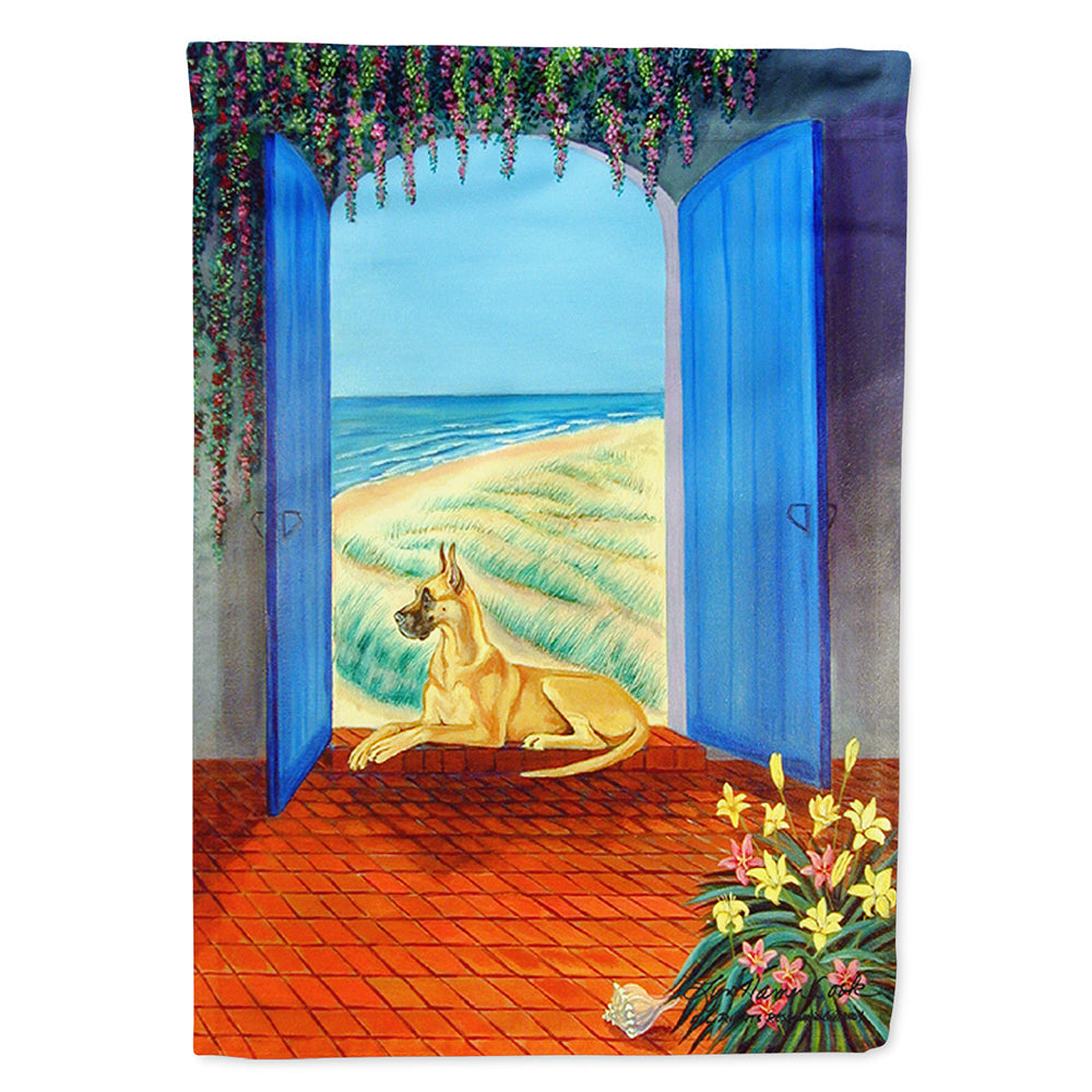 Great Dane House Flag 28x40 Porch Sleeve Pole Decorative Outside Yard Banner Artwork Wall Hanging, Polyester