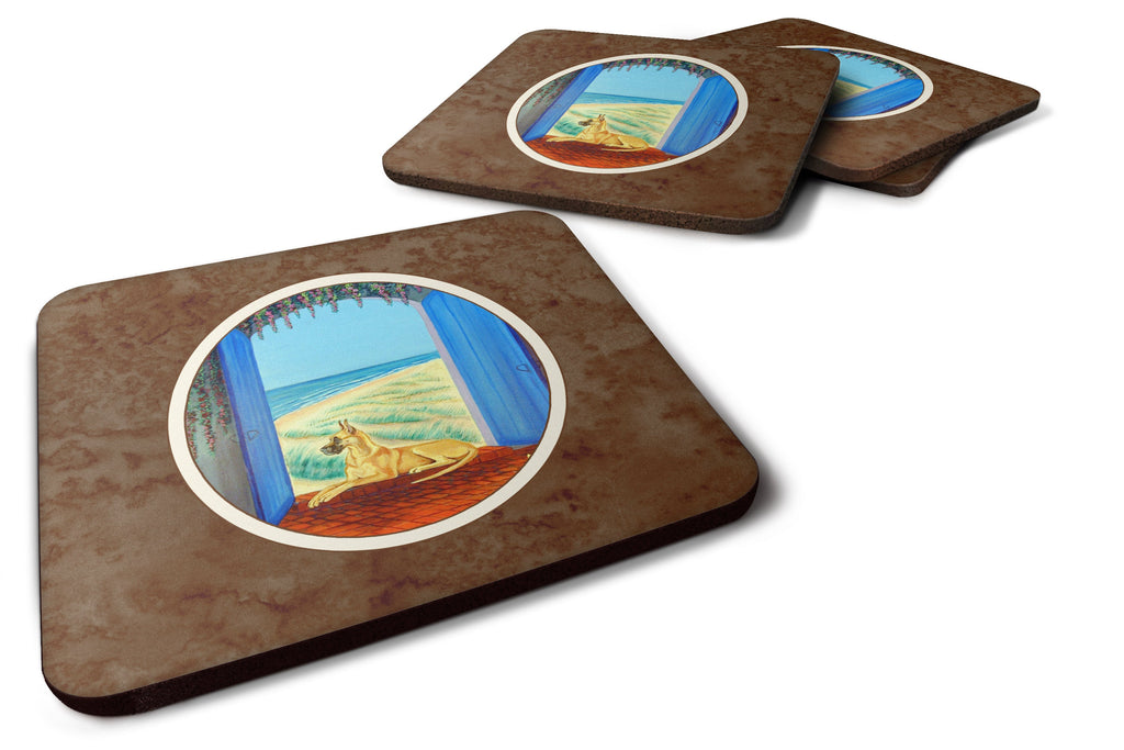 Great Dane Foam Coasters Set of 4 Cup Coasters for Indoor Outdoor, Tabletop Protection, Anti Slip, Mouse pad Material