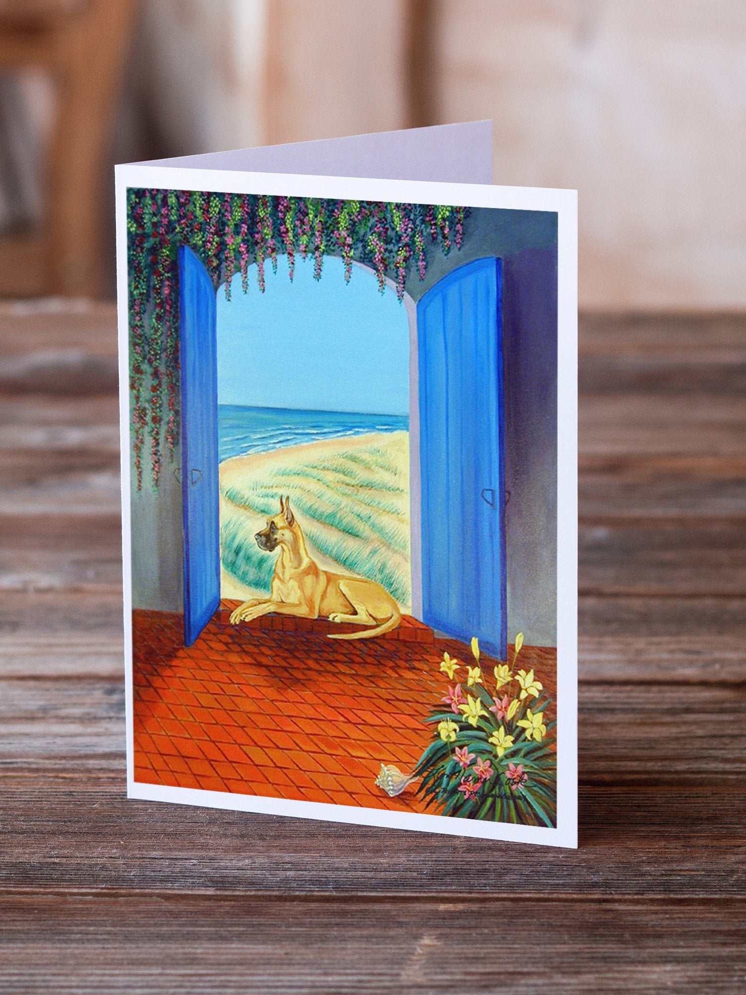 Great Dane Greeting Cards Pack of 8 Blank Cards with Envelopes Whimsical A7 Size 5x7