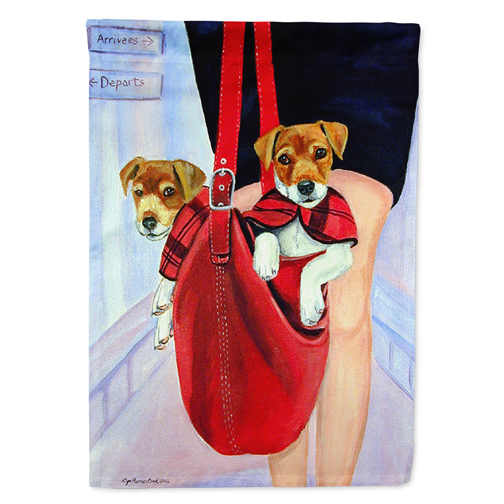 Jack Russell Terrier House Flag 28x40 Porch Sleeve Pole Decorative Outside Yard Banner Artwork Wall Hanging, Polyester