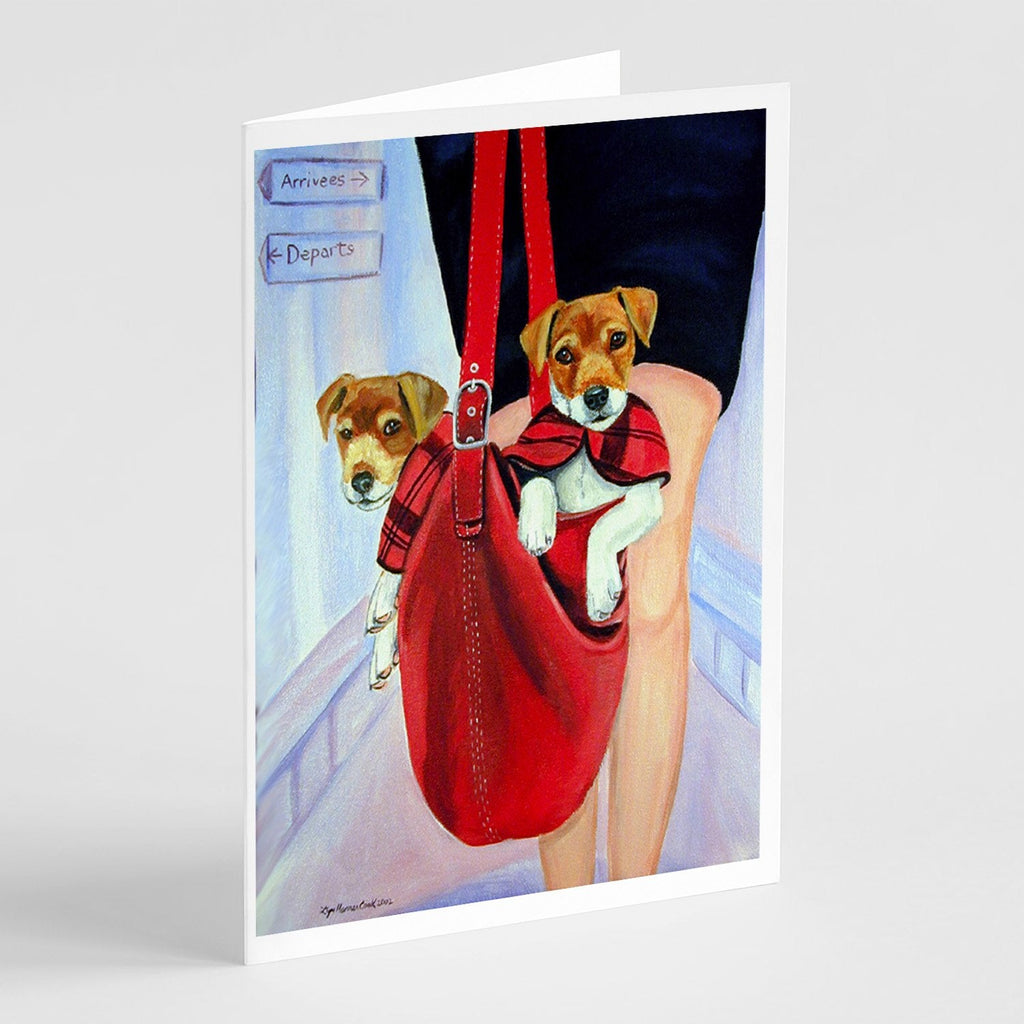Jack Russell Terrier Greeting Cards Pack of 8 Blank Cards with Envelopes Whimsical A7 Size 5x7