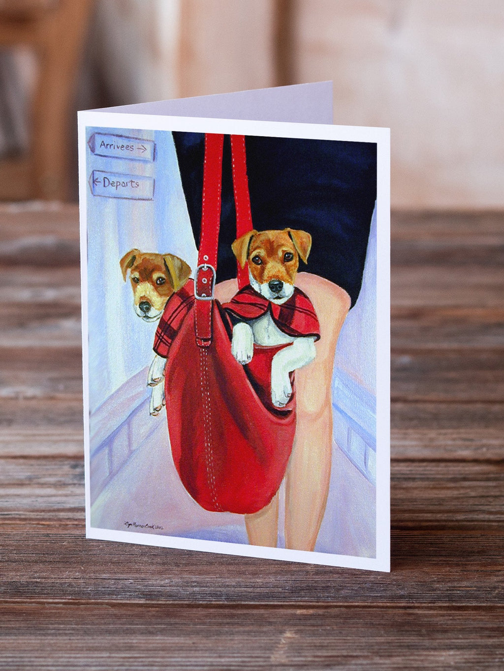 Jack Russell Terrier Greeting Cards Pack of 8 Blank Cards with Envelopes Whimsical A7 Size 5x7