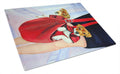 Jack Russell Terrier Cutting Board Tempered Glass Kitchen Cutting Surface, Heat Resistant Chopping, Non-Slip Feet, Food Prep & Serving
