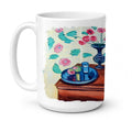 Pug Ceramic Coffee Mug 15 oz Decorative Large C Handle Mug Cup for Tea, Cocoa Hot Chocolate