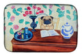Pug Dish Drying Mat Absorbent Dish Drying Mat Pad for Kitchen Counter Dish Drainer Mat for Countertop, 14 x 21", Multicolor