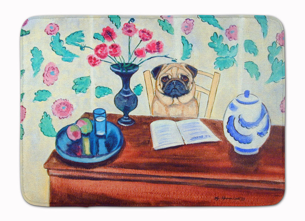 Pug Memory Foam Kitchen Mat Machine Washable Anti-Fatigue Cushion Comfort Bath or Kitchen Rug
