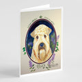Wheaten Terrier Soft Coated Greeting Cards Pack of 8 Blank Cards with Envelopes Whimsical A7 Size 5x7
