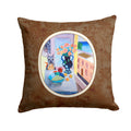 Schnauzer Decorative Throw Pillow 14x14 Indoor Outdoor Accent Cushion, Fabric Cover with Insert for Sofa, Bed, Porch & Living Room