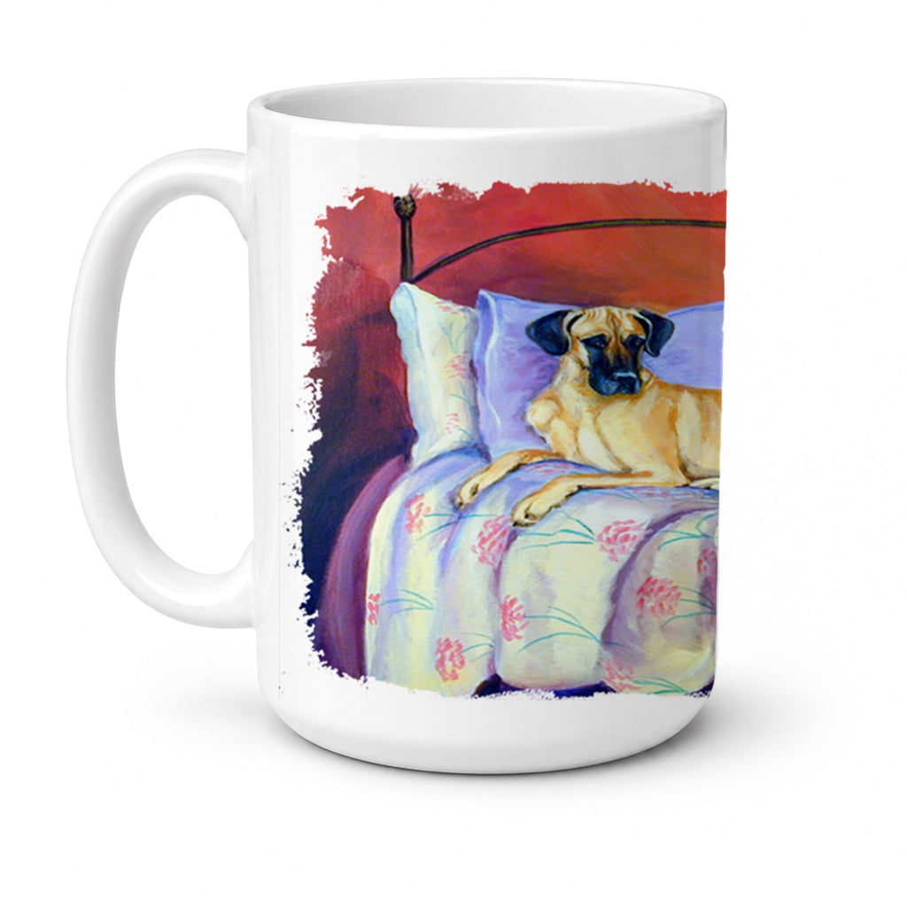 Great Dane Ceramic Coffee Mug 15 oz Decorative Large C Handle Mug Cup for Tea, Cocoa Hot Chocolate