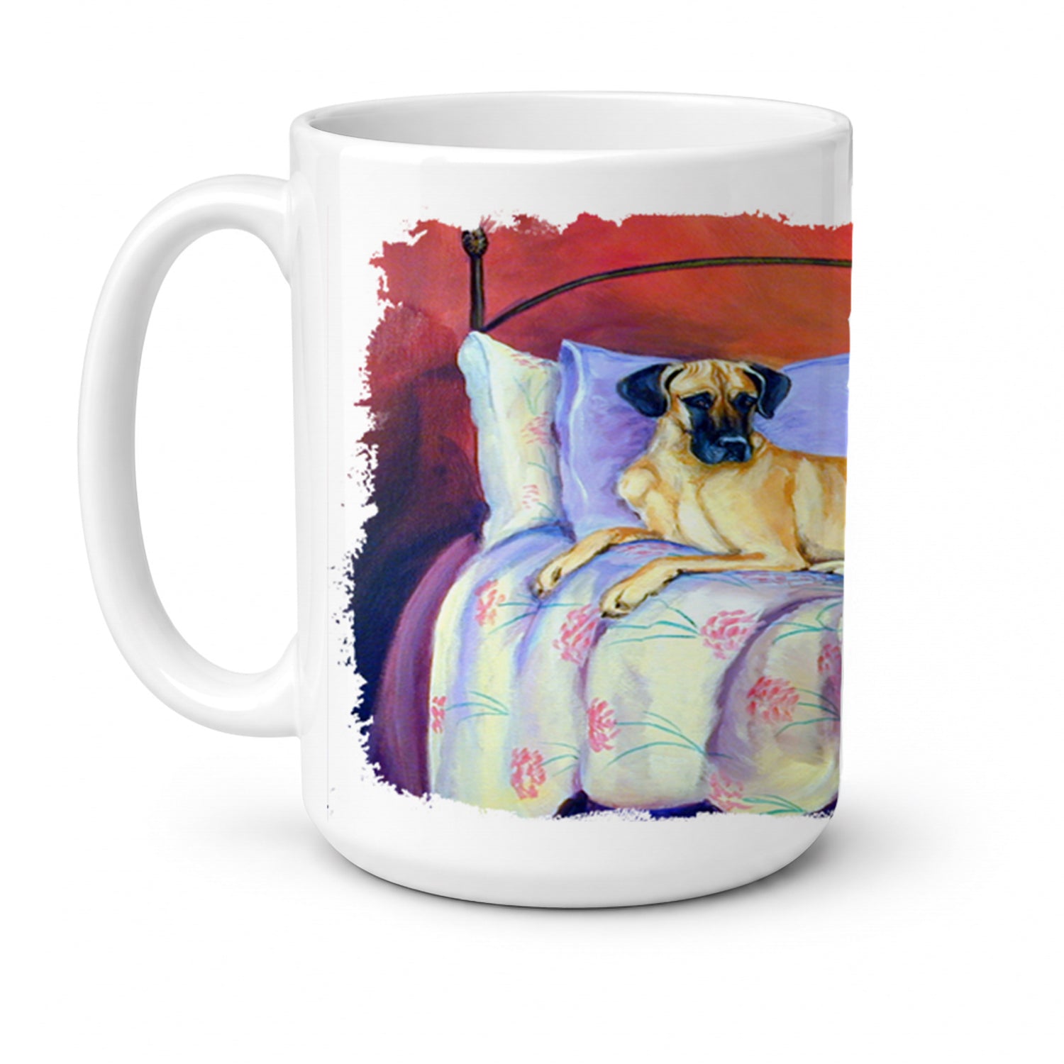 Great Dane Ceramic Coffee Mug 15 oz Decorative Large C Handle Mug Cup for Tea, Cocoa Hot Chocolate
