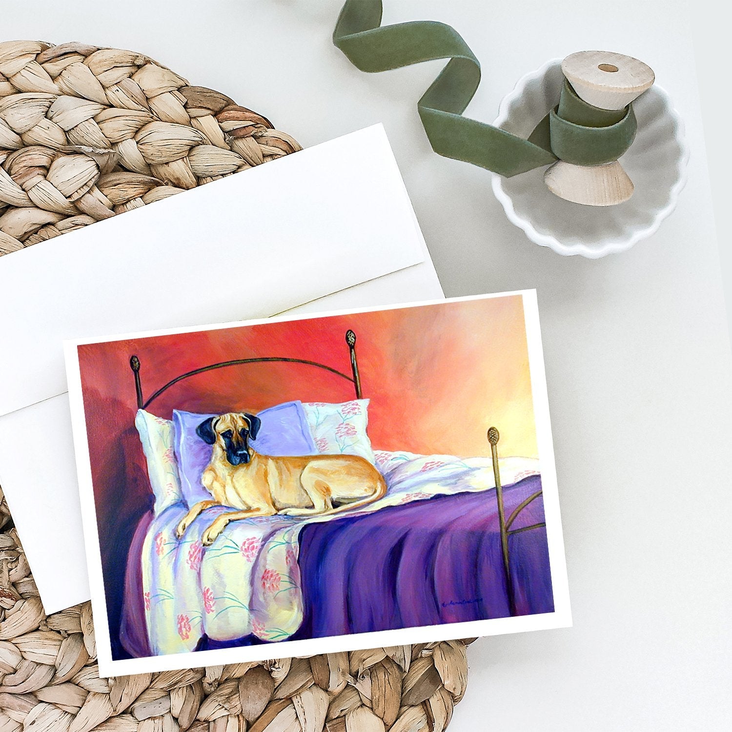Great Dane Greeting Cards Pack of 8 Blank Cards with Envelopes Whimsical A7 Size 5x7
