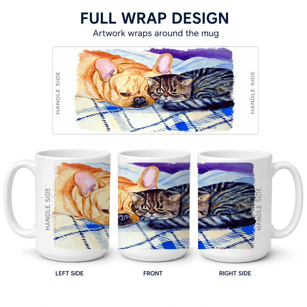Cat Ceramic Coffee Mug 15 oz Decorative Large C Handle Mug Cup for Tea, Cocoa Hot Chocolate