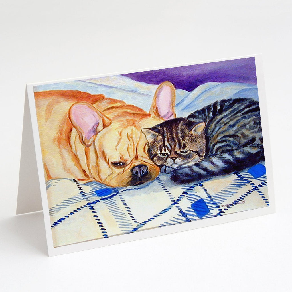 Cat Greeting Cards Pack of 8 Blank Cards with Envelopes Whimsical A7 Size 5x7