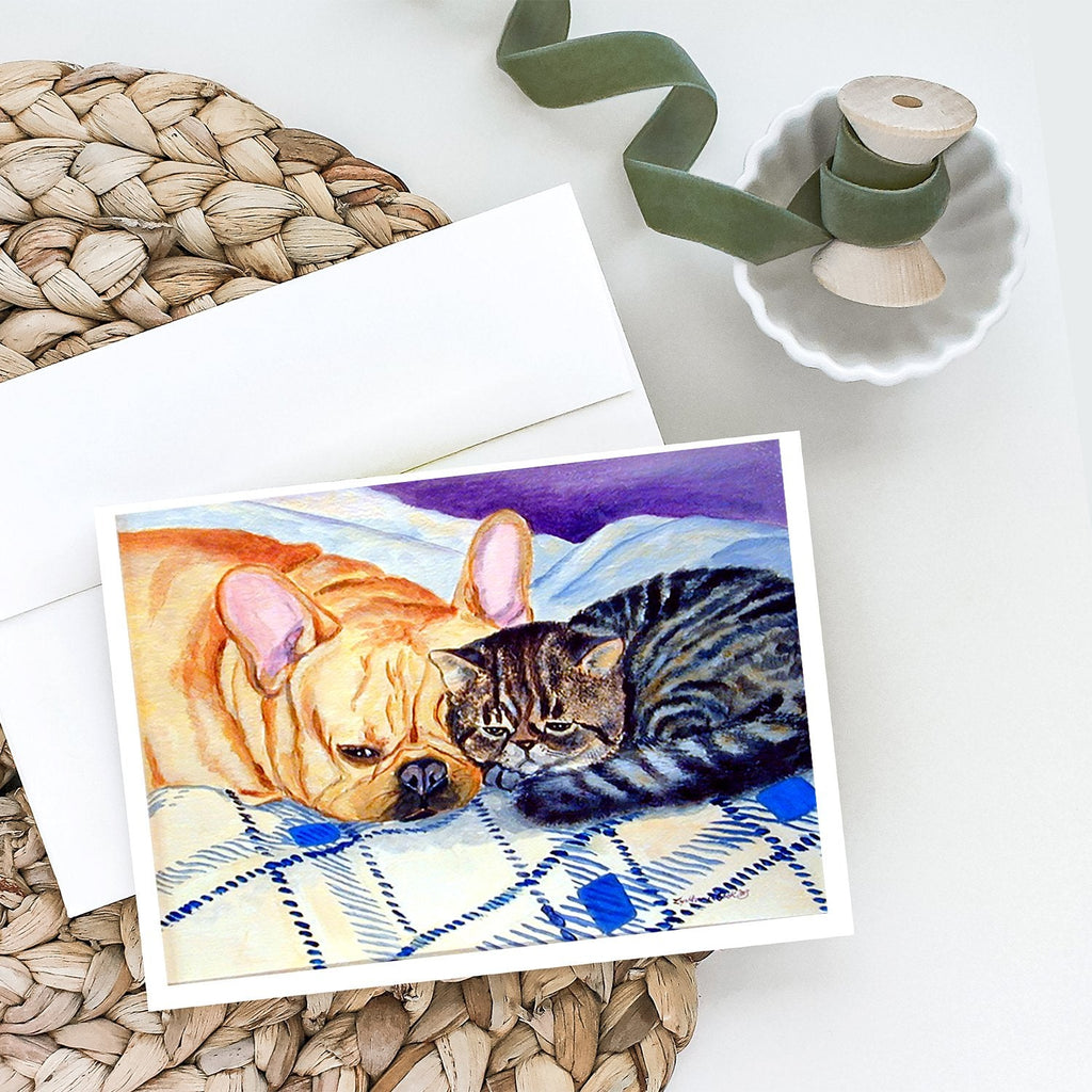 Cat Greeting Cards Pack of 8 Blank Cards with Envelopes Whimsical A7 Size 5x7