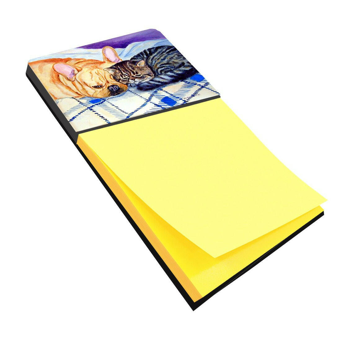Cat Watercolor Sticky Note Holder Refillable Dispenser Desk Accessory 3x3 Pad Gift