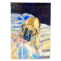 Fawn Great Dane House Flag 28x40 Porch Sleeve Pole Decorative Outside Yard Banner Artwork Wall Hanging, Polyester