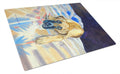 Fawn Great Dane Cutting Board Tempered Glass Kitchen Cutting Surface, Heat Resistant Chopping, Non-Slip Feet, Food Prep & Serving