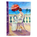 Lady with her Japanese Chin House Flag 28x40 Porch Sleeve Pole Decorative Outside Yard Banner Artwork Wall Hanging, Polyester
