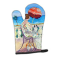 Lady with her Japanese Chin Oven Mitt Heat Resistant Thick Oven Mitt for Hot Pans and Oven, Kitchen Mitt Protect Hands, Cooking Baking Glove