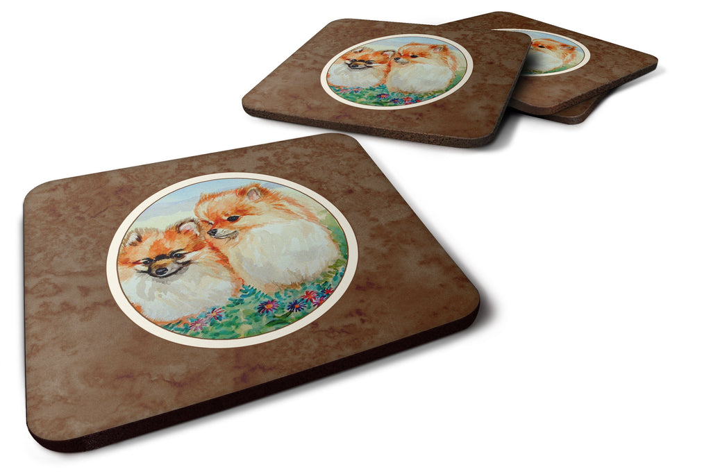 Pomeranian Foam Coasters Set of 4 Cup Coasters for Indoor Outdoor, Tabletop Protection, Anti Slip, Mouse pad Material