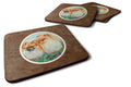 Pomeranian Foam Coasters Set of 4 Cup Coasters for Indoor Outdoor, Tabletop Protection, Anti Slip, Mouse pad Material