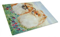 Pomeranian Cutting Board Tempered Glass Kitchen Cutting Surface, Heat Resistant Chopping, Non-Slip Feet, Food Prep & Serving