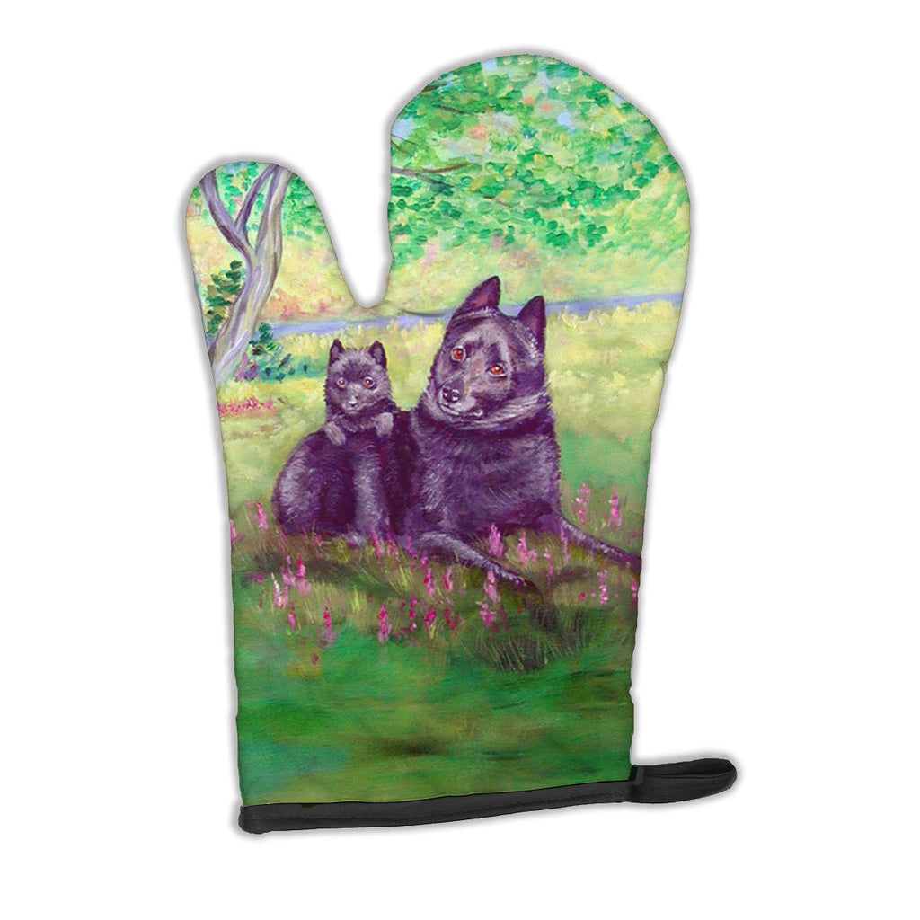 Schipperke and puppy Oven Mitt Heat Resistant Thick Oven Mitt for Hot Pans and Oven, Kitchen Mitt Protect Hands, Cooking Baking Glove