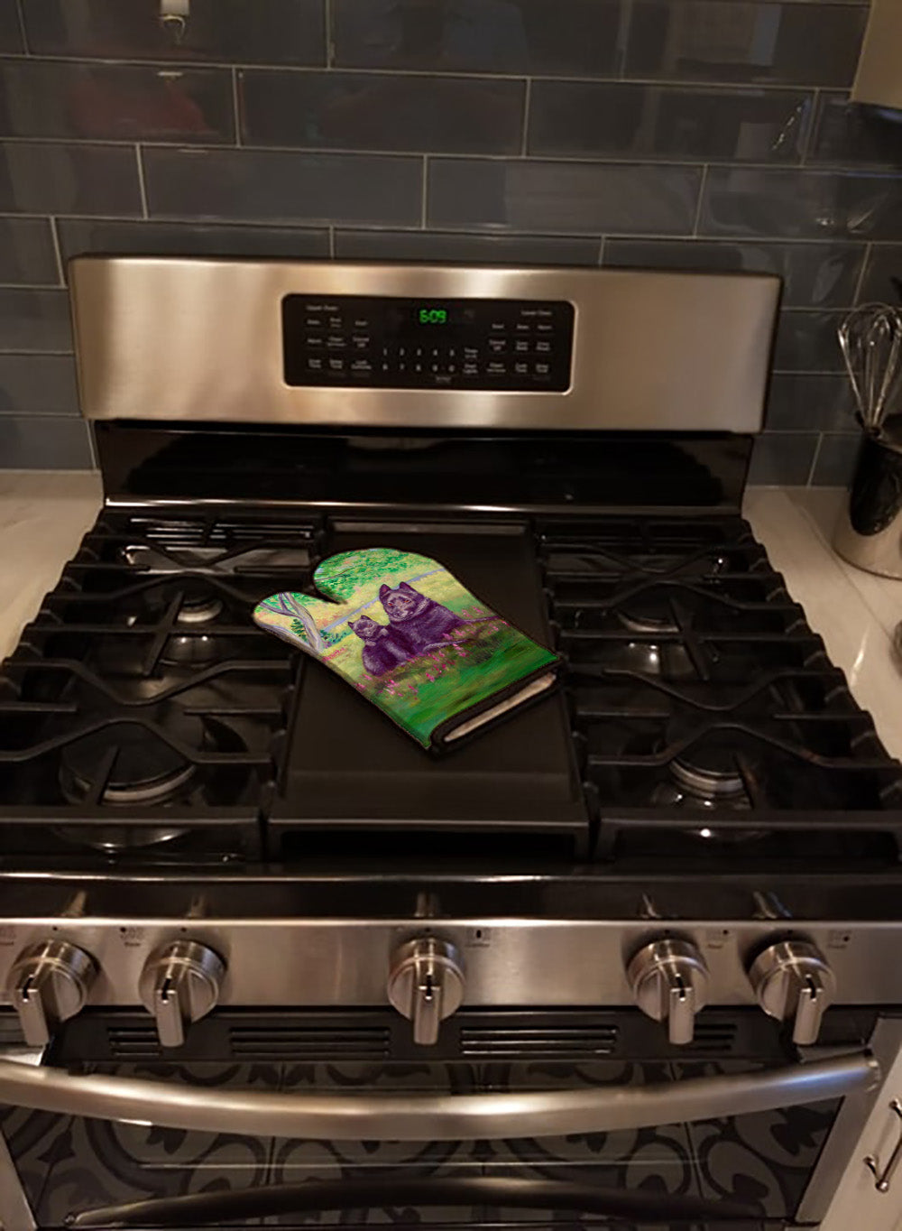 Schipperke and puppy Oven Mitt Heat Resistant Thick Oven Mitt for Hot Pans and Oven, Kitchen Mitt Protect Hands, Cooking Baking Glove