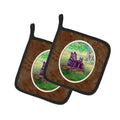Schipperke and puppy Pot Holder Set of 2 Heat Resistant Quilted Hot Pads 7.5 x 7.5 Inch, Insulated Kitchen Trivets for Cooking & Baking