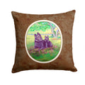 Schipperke and puppy Decorative Throw Pillow 14x14 Indoor Outdoor Accent Cushion, Fabric Cover with Insert for Sofa, Bed, Porch & Living Room
