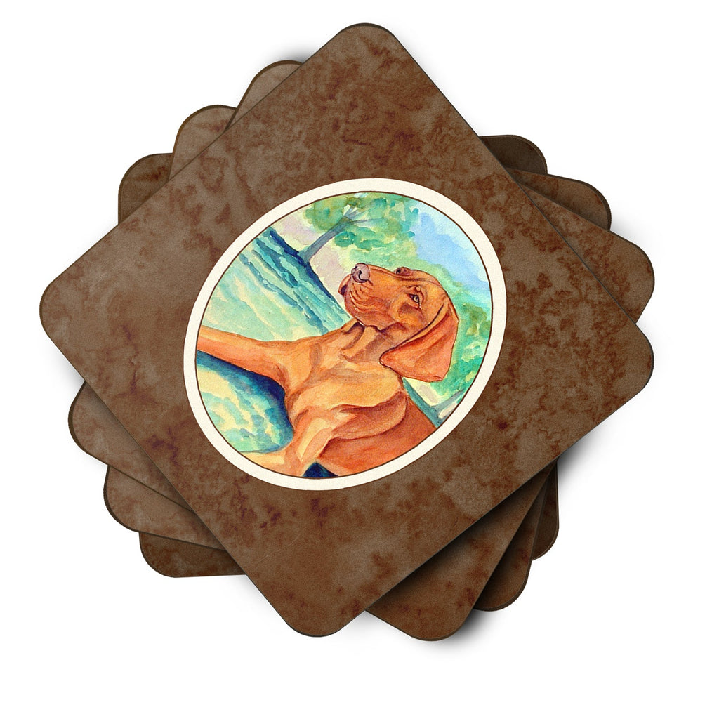 Vizsla Foam Coasters Set of 4 Cup Coasters for Indoor Outdoor, Tabletop Protection, Anti Slip, Mouse pad Material