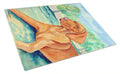 Vizsla Cutting Board Tempered Glass Kitchen Cutting Surface, Heat Resistant Chopping, Non-Slip Feet, Food Prep & Serving