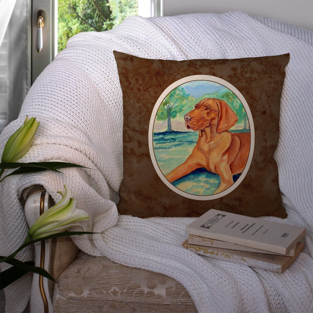 Vizsla Decorative Throw Pillow 14x14 Indoor Outdoor Accent Cushion, Fabric Cover with Insert for Sofa, Bed, Porch & Living Room