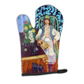 Lady with her Pug Oven Mitt Heat Resistant Thick Oven Mitt for Hot Pans and Oven, Kitchen Mitt Protect Hands, Cooking Baking Glove