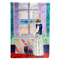 Lady with her Schipperke House Flag 28x40 Porch Sleeve Pole Decorative Outside Yard Banner Artwork Wall Hanging, Polyester