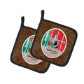 Lady with her Schipperke Pot Holder Set of 2 Heat Resistant Quilted Hot Pads 7.5 x 7.5 Inch, Insulated Kitchen Trivets for Cooking & Baking