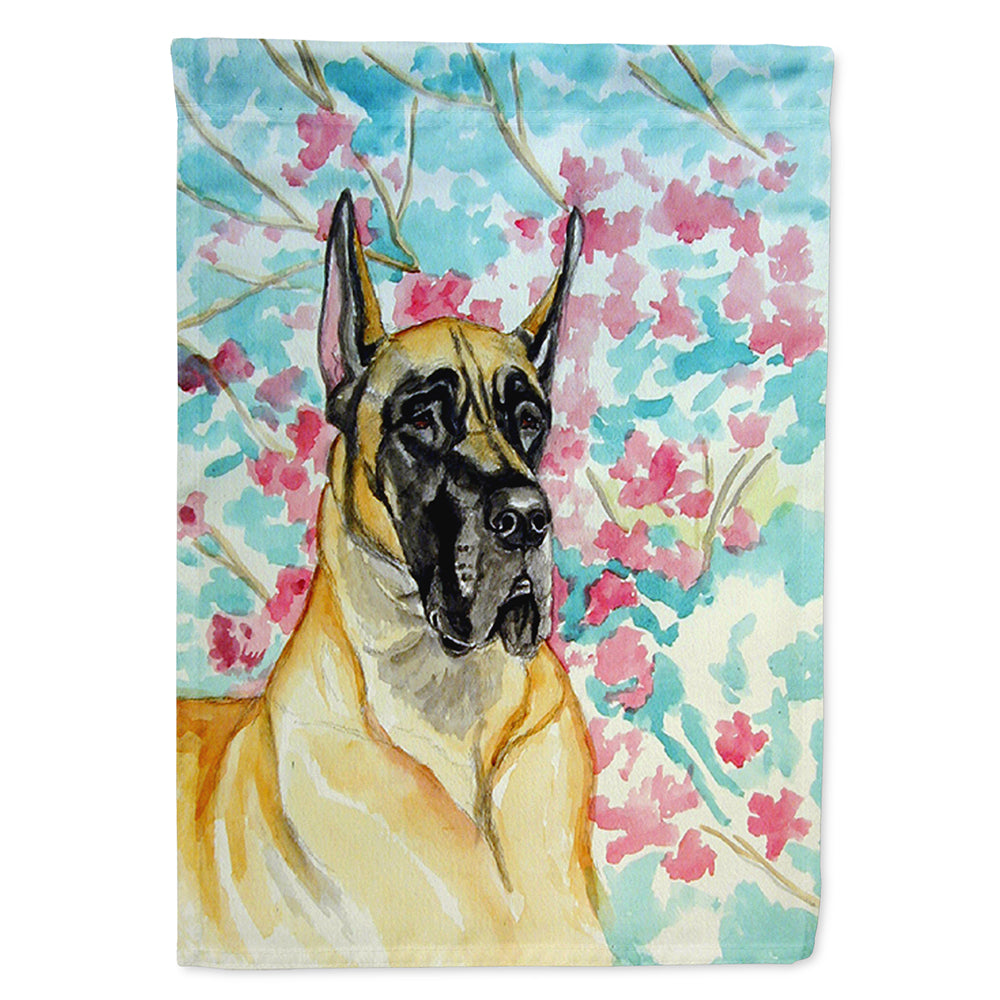 Fawn Great Dane House Flag 28x40 Porch Sleeve Pole Decorative Outside Yard Banner Artwork Wall Hanging, Polyester
