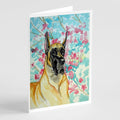 Fawn Great Dane Greeting Cards Pack of 8 Blank Cards with Envelopes Whimsical A7 Size 5x7