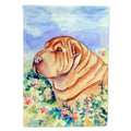 Shar Pei House Flag 28x40 Porch Sleeve Pole Decorative Outside Yard Banner Artwork Wall Hanging, Polyester