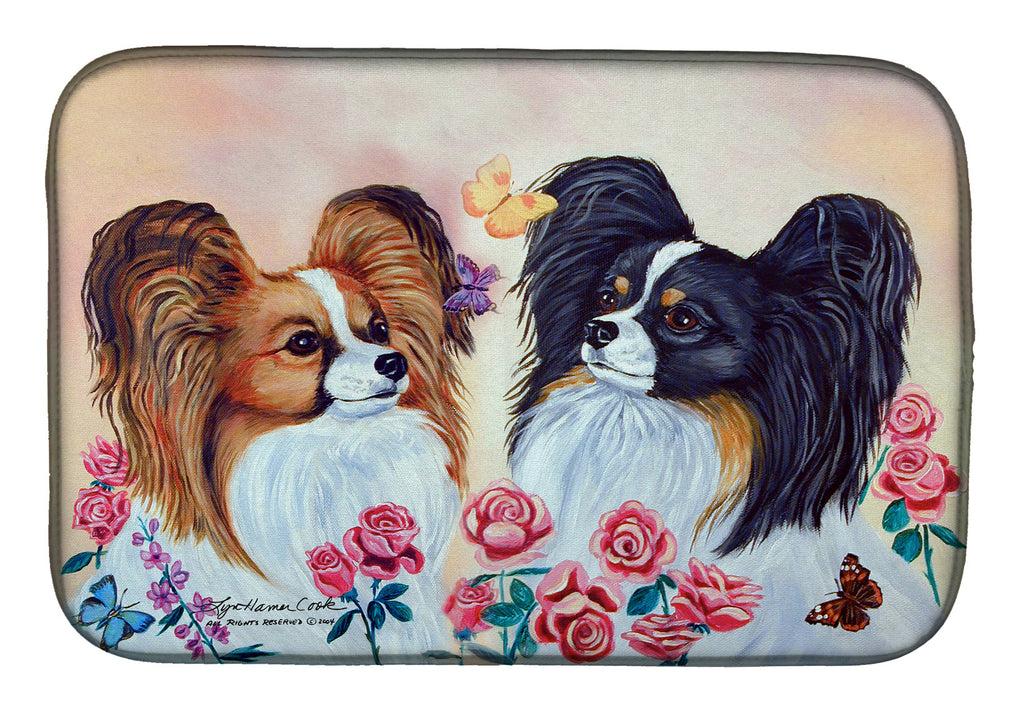 Papillon Dish Drying Mat Absorbent Dish Drying Mat Pad for Kitchen Counter Dish Drainer Mat for Countertop, 14 x 21", Multicolor