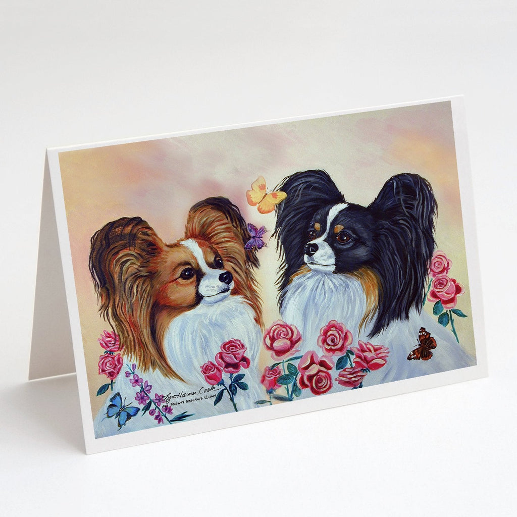 Papillon Greeting Cards Pack of 8 Blank Cards with Envelopes Whimsical A7 Size 5x7