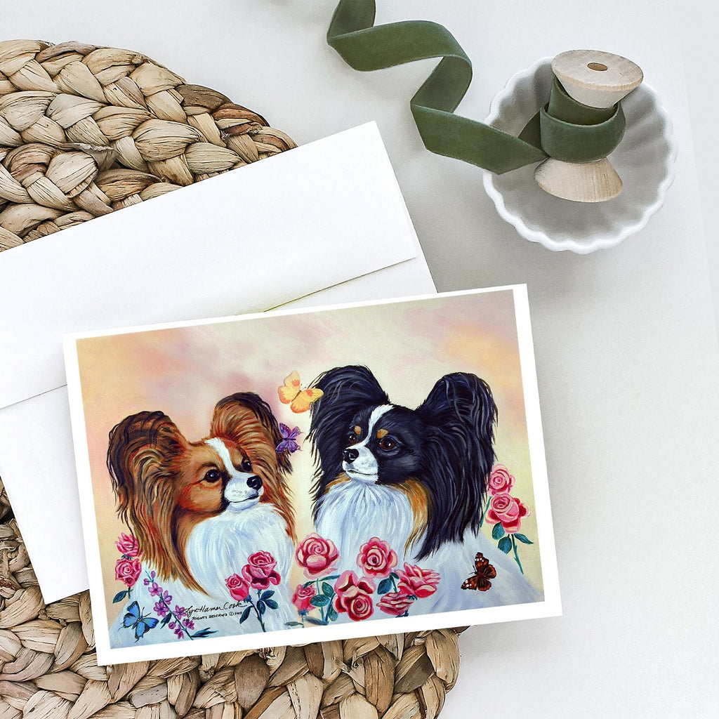 Papillon Greeting Cards Pack of 8 Blank Cards with Envelopes Whimsical A7 Size 5x7