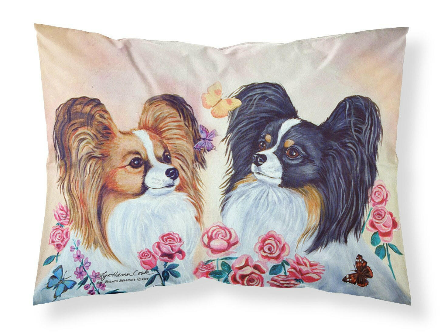 Papillon Standard Pillowcase Lightweight Super Soft Easy Care Decorative Artwork Pillowcase, Standard