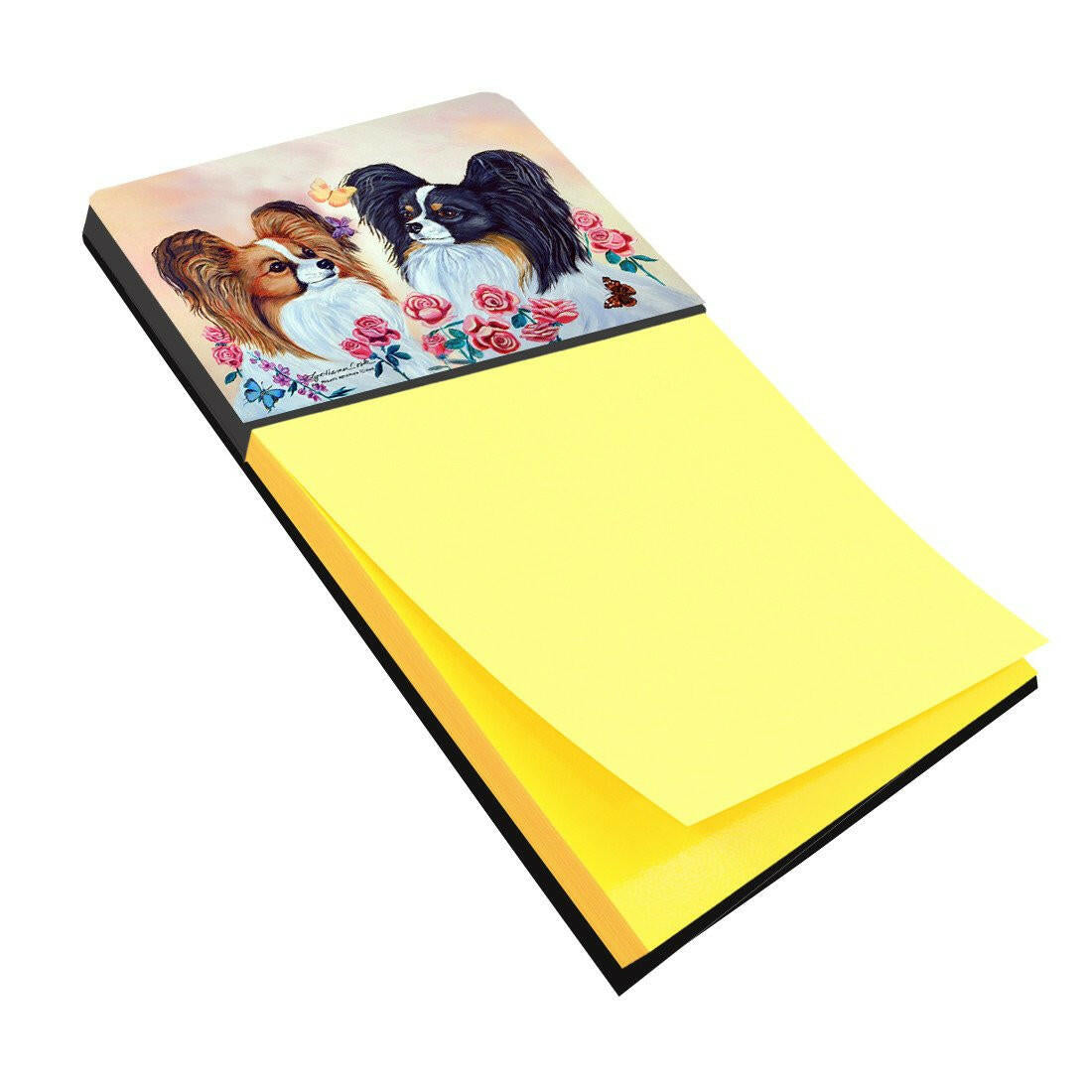 Papillon Watercolor Sticky Note Holder Refillable Dispenser Desk Accessory 3x3 Pad Gift