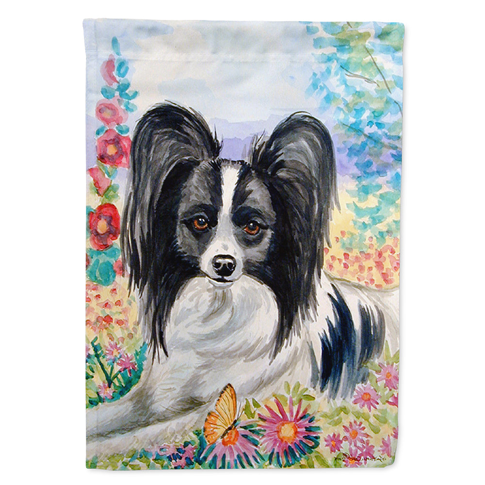 Papillon House Flag 28x40 Porch Sleeve Pole Decorative Outside Yard Banner Artwork Wall Hanging, Polyester
