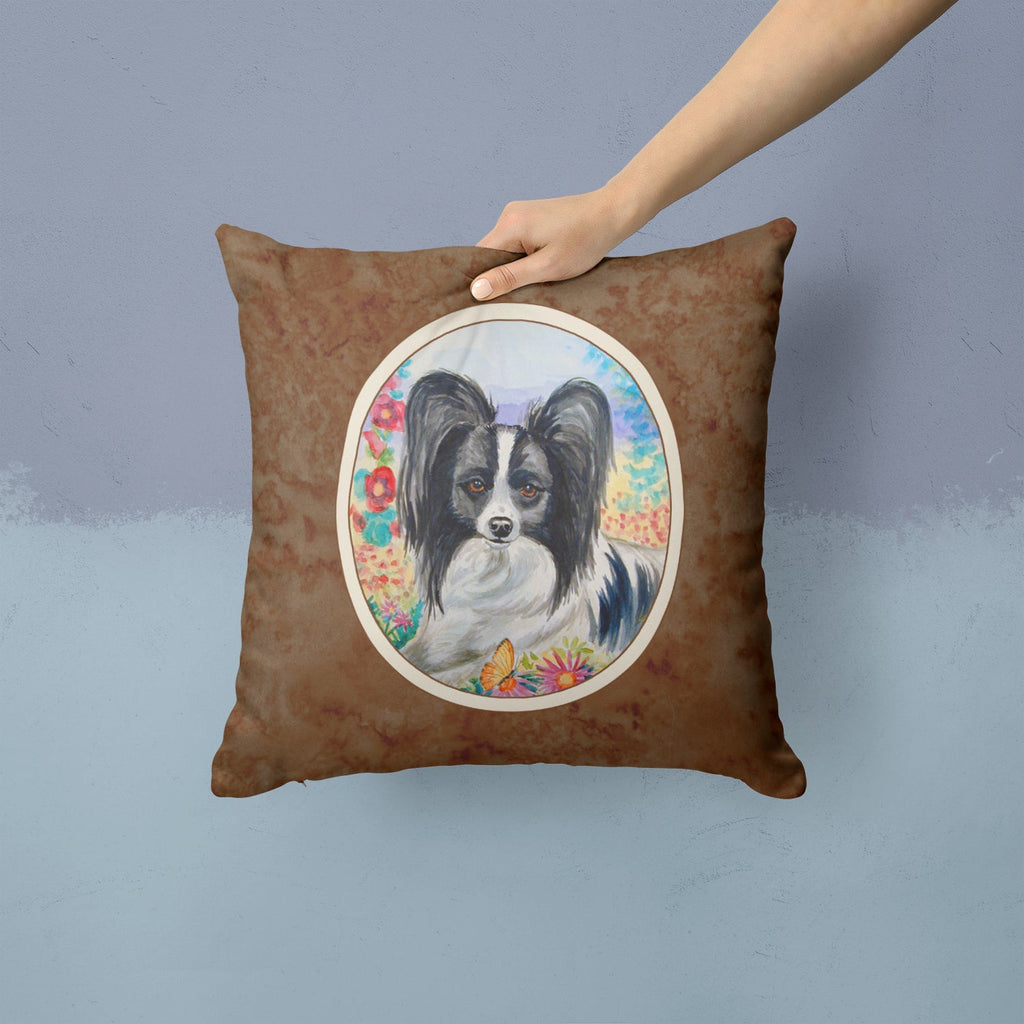 Papillon Decorative Throw Pillow 14x14 Indoor Outdoor Accent Cushion, Fabric Cover with Insert for Sofa, Bed, Porch & Living Room